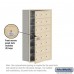 Salsbury Cell Phone Storage Locker - with Front Access Panel - 7 Door High Unit (8 Inch Deep Compartments) - 21 A Doors (20 usable) - Sandstone - Recessed Mounted - Master Keyed Locks  19178-21SRK